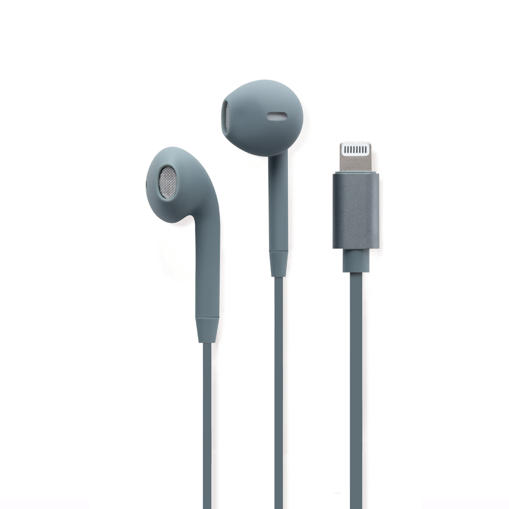 Classic Fit Lightning Earbuds, Matte Grey